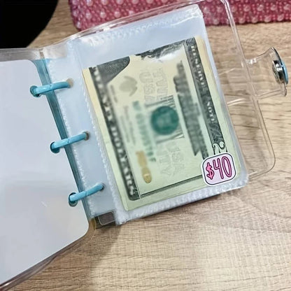 Mini PVC Budget Binder for Cash Stuffing & Saving Goals