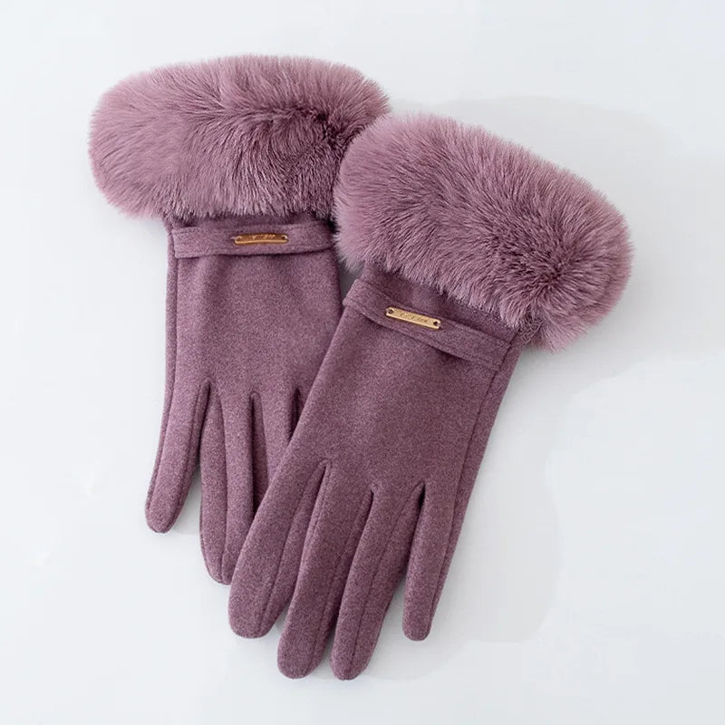 Women’s Winter Cycling Gloves with Velvet Lining