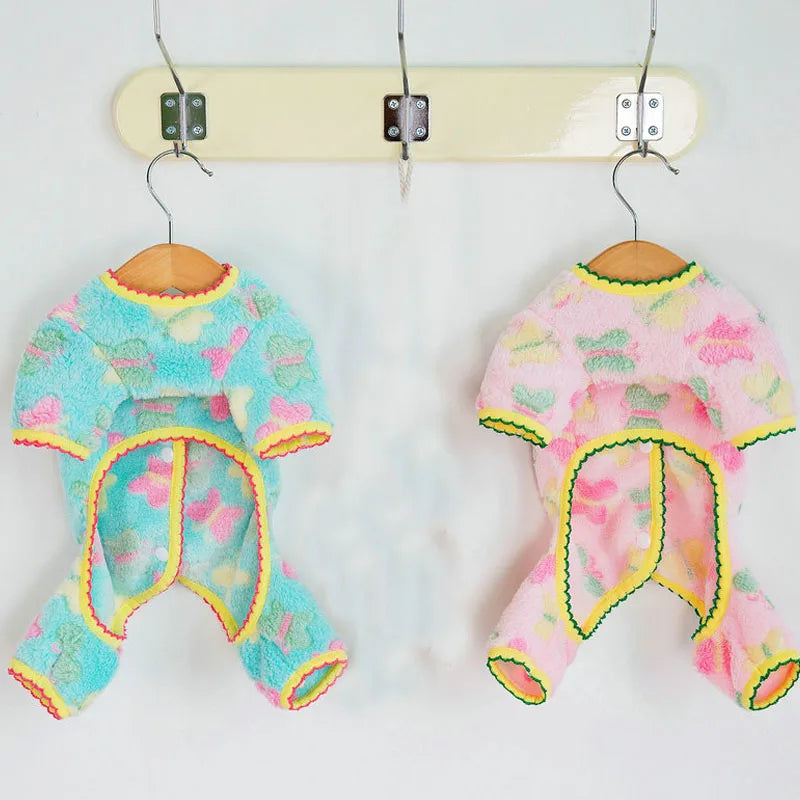 Winter Fleece Dog Jumpsuit Pajamas