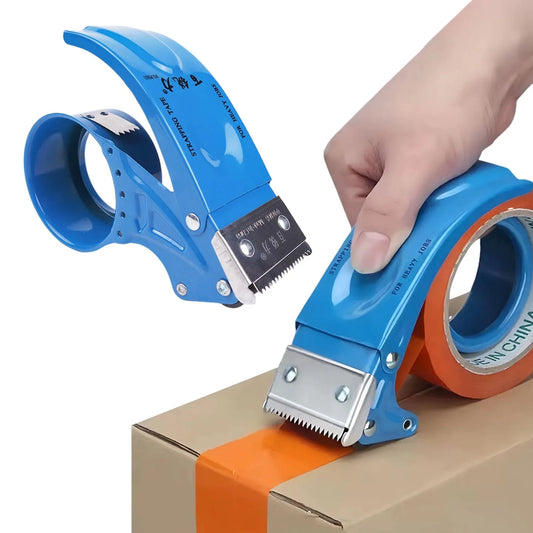 Heavy-Duty Packaging Tape Dispenser with Metal Cutter
