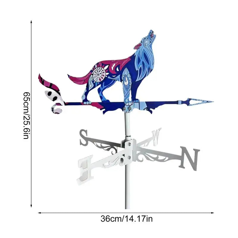 Retro Metal Rooster Weather Vane for Roof & Garden