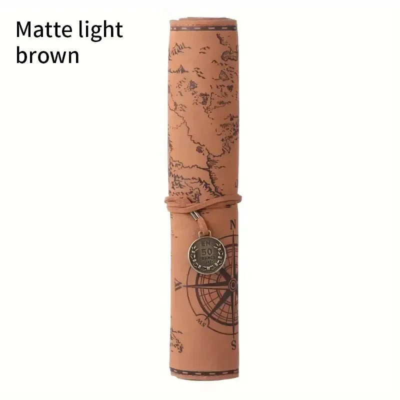Vintage Treasure Map Roll Pencil Case