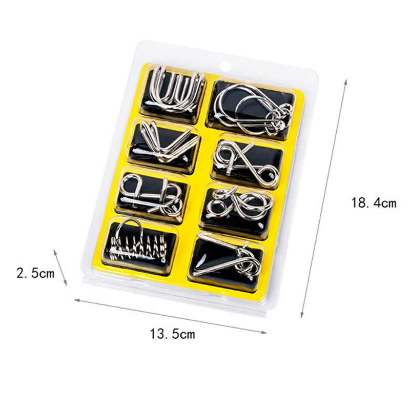 Metal Wire IQ Puzzle Set