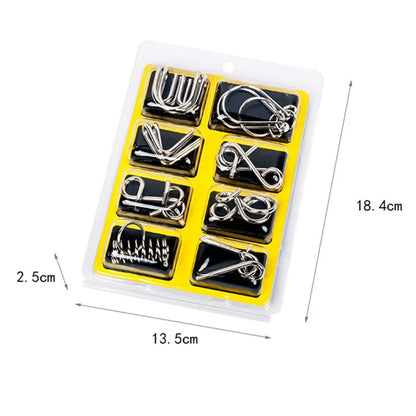 Metal Wire IQ Puzzle Set