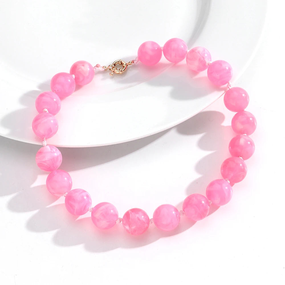 Fishsheep Multicolor Beaded Choker Necklace