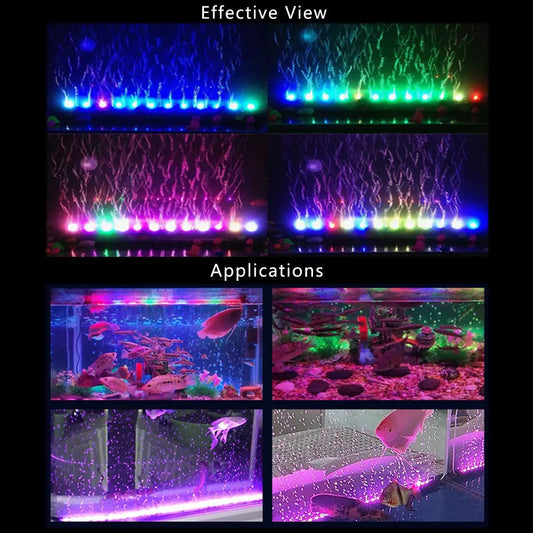 Practical Household Accessory – LED Air Bubble Light Aquarium Fish Tank – pp