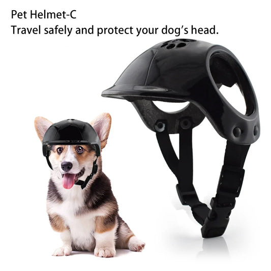 Lightweight Dog Safety Helmet with Ear Openings