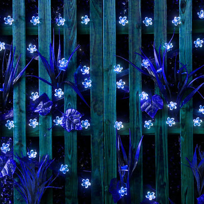 Solar Garden Flower String Lights