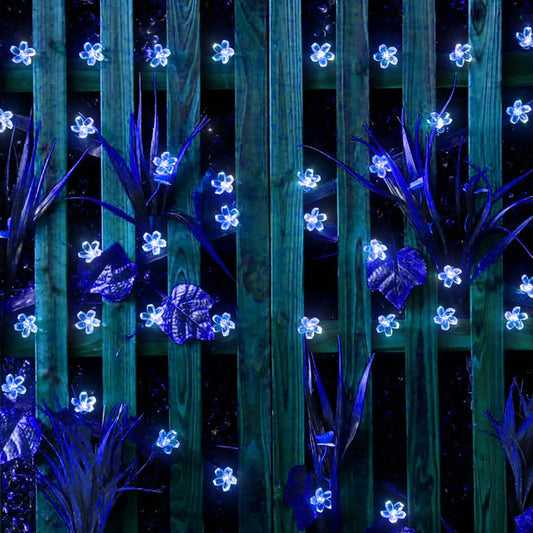 Solar Garden Flower String Lights