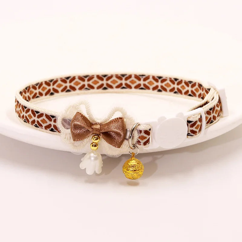 Breakaway Bowknot Cat Collar with Bell