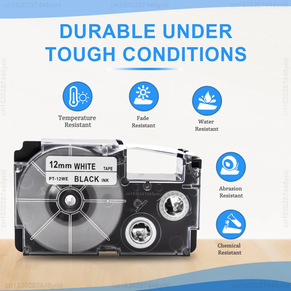 Compatible Label Tape for Casio Label Makers