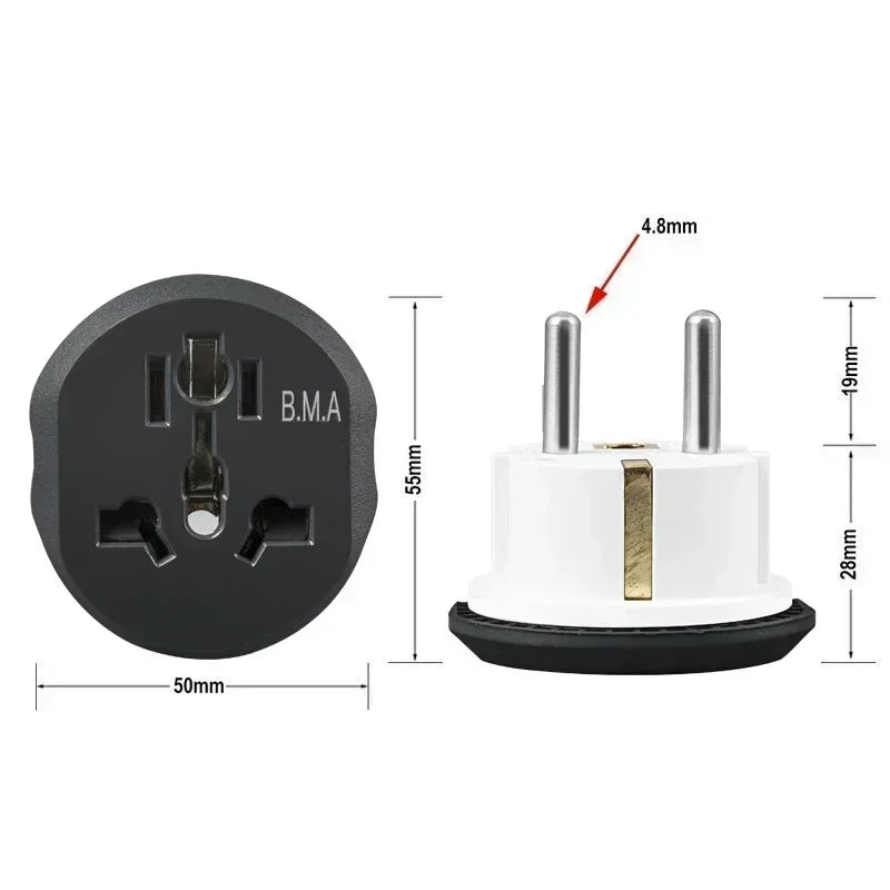 Universal EU Travel Plug Adapter