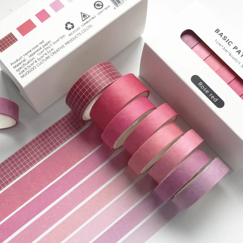 Solid Colour Washi Tape Set