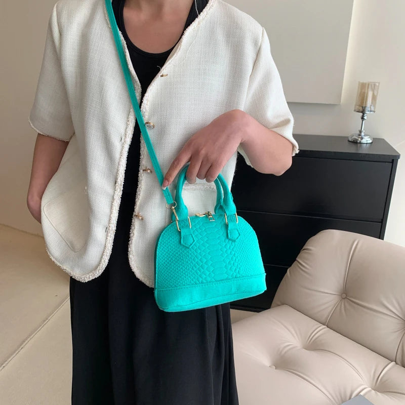 Mini Textured Satchel Crossbody Bag