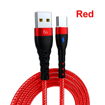 Vumpach 6A USB Type C Cable For Huawei Samsung