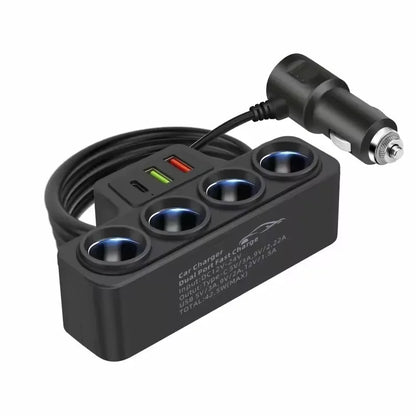 120W 4-Port Car Charging Adapter