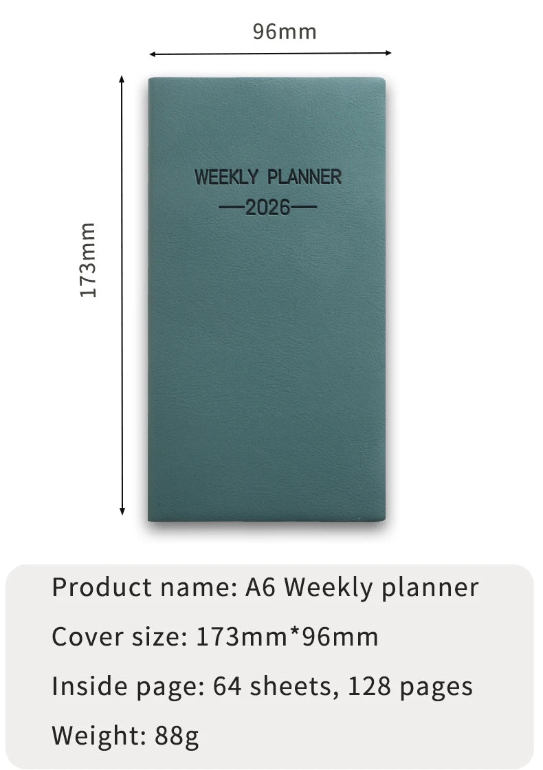 A6 Morandi Daily Planner & Weekly Organizer Notebook