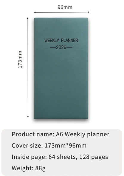 A6 Morandi Daily Planner & Weekly Organizer Notebook