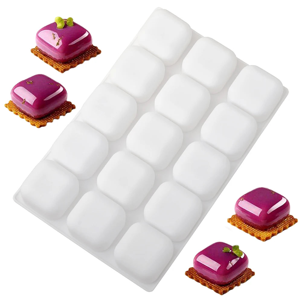 Cube Silicone Baking Mold for Mousse Cakes, Chocolates & French Desserts
