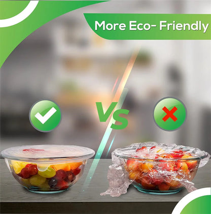 Universal Food-Grade Silicone Stretch Covers