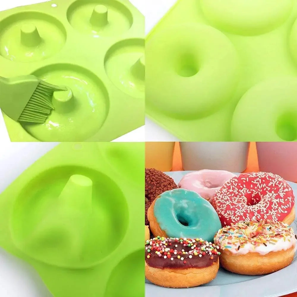 3D Silicone 4 Holes Cake Mould Baking Pan