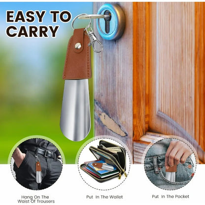 Portable Stainless Steel Shoe Horn Keychain
