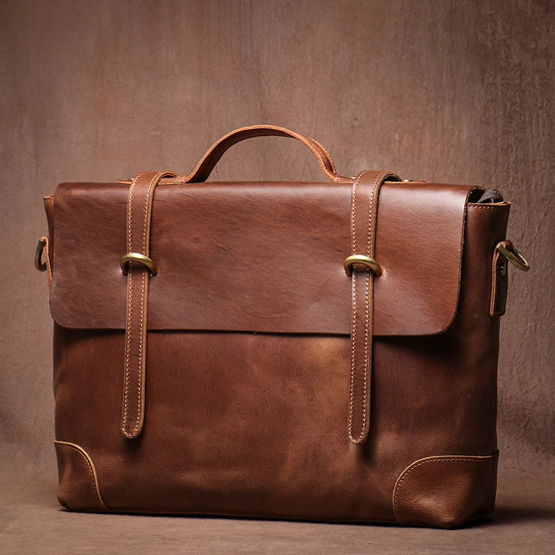 Genuine High Grade Retro Leather Briefcase