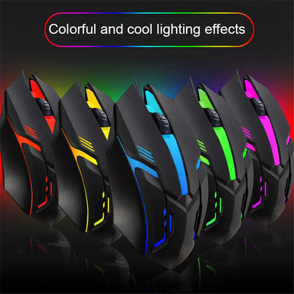 5000 DPI Wired USB Gaming Mouse with LED Lighting