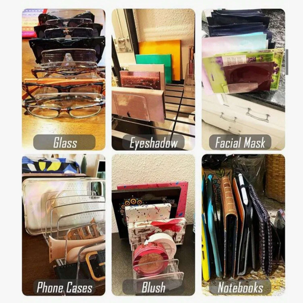 7-Compartment Transparent Makeup Organizer