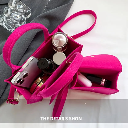 Felt Tote, Crossbody Bag & Wallet Set for Everyday Use