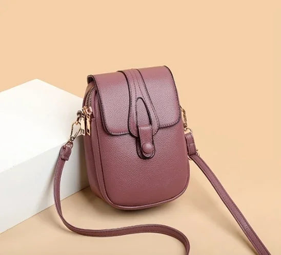 Women’s Mini PU Leather Crossbody Phone Bag