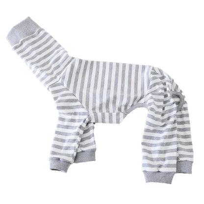 Striped Cotton Dog Pajamas for Italian Greyhounds & Whippets