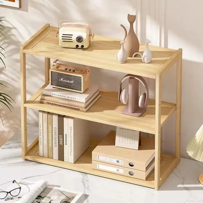 Wooden Desktop Organizer Shelf