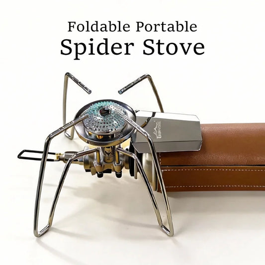 Portable Spider Gas Camping Stove with Built-In Ignition