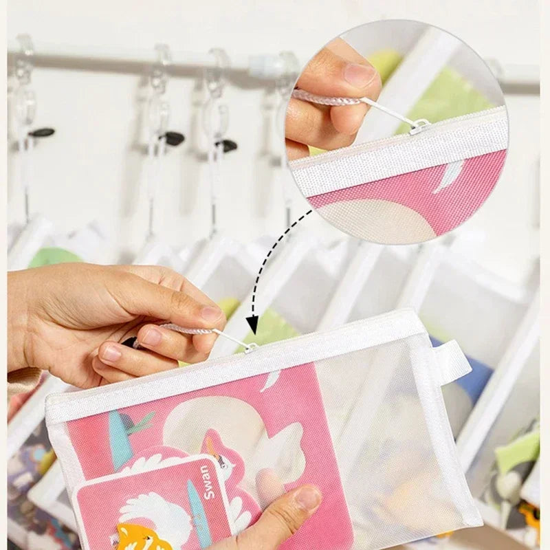 Transparent Mesh Document & Puzzle Storage Bags