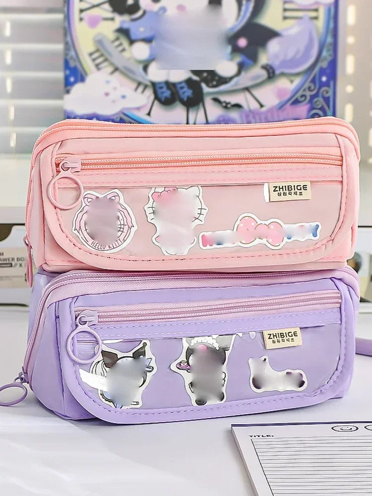 Large Capacity Multi-Layer Fabric Pencil Case