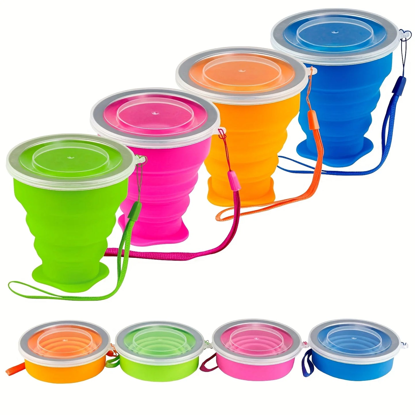 Collapsible Silicone Travel Cup with Lid