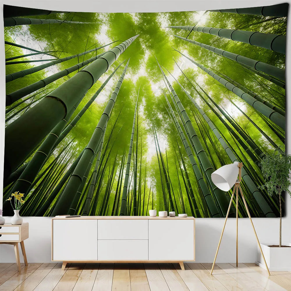 Bamboo Forest Landscape Wall Tapestry