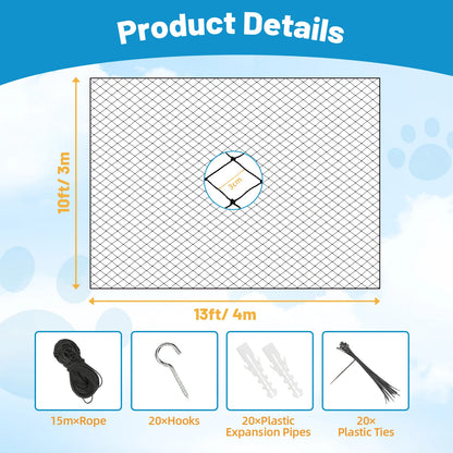 Steel Wire Reinforced Cat Balcony Safety Net