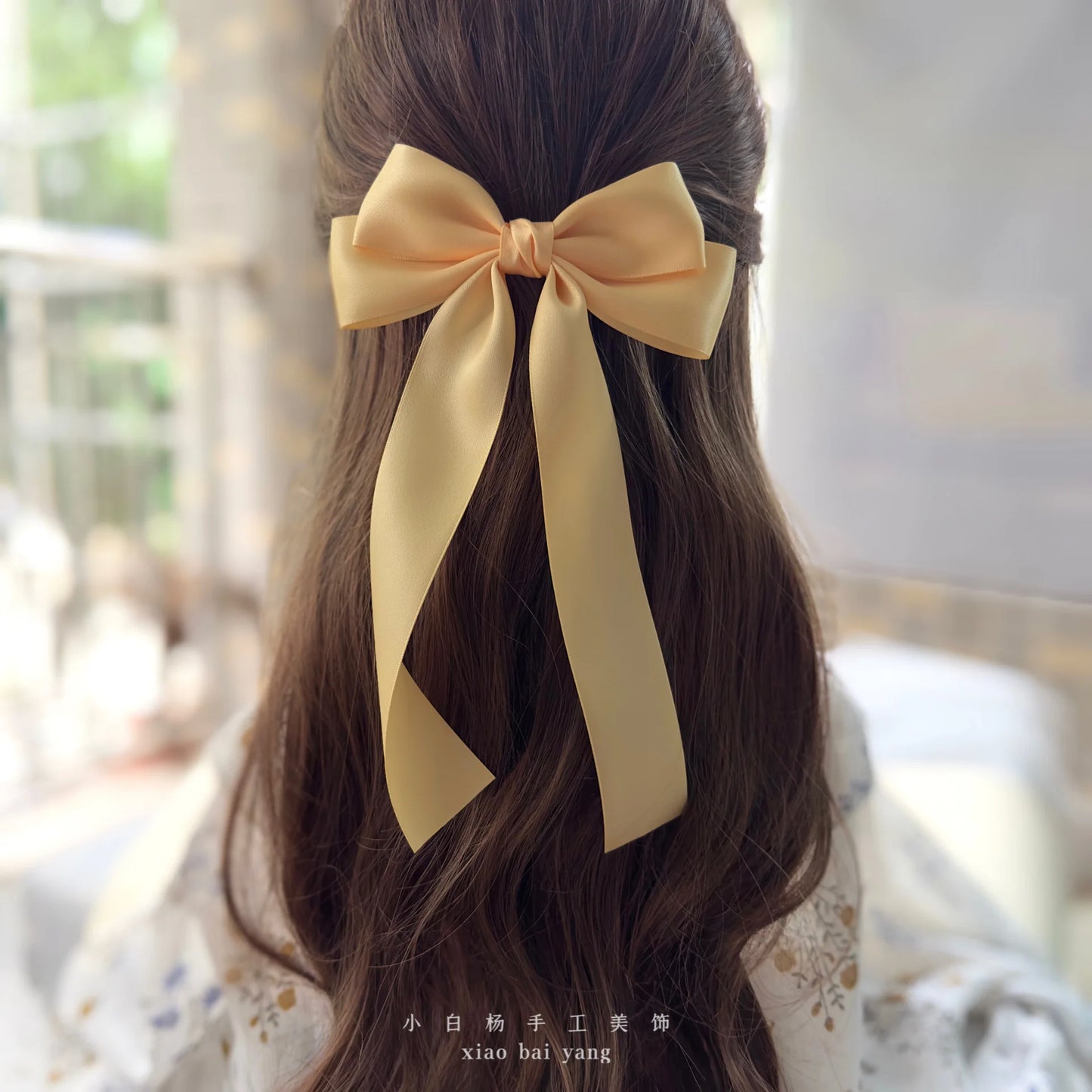Korean Style Fabric Hair Bow Clip