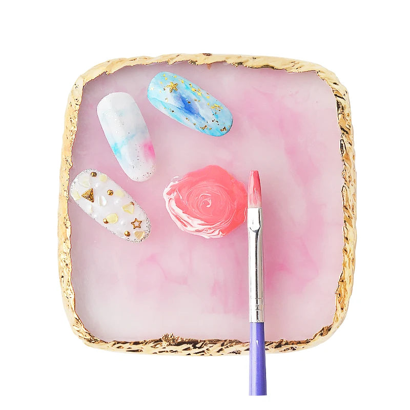 Natural Resin Stone Nail Art Display Palette