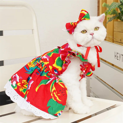 Princess Plaid Pet Dress for Dogs & Cats