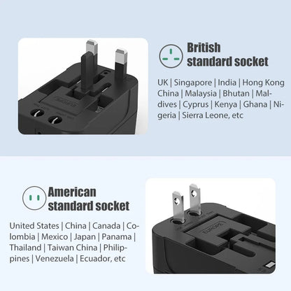 Universal Travel Adapter with USB Ports