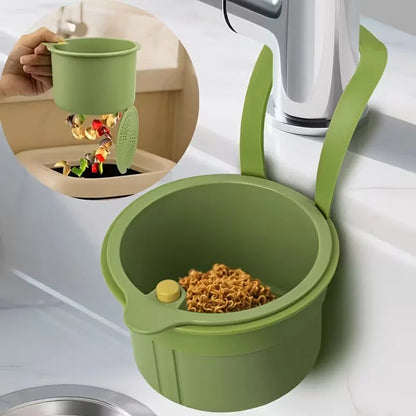 Press-Type Drain Basket Sink Strainer & Organiser