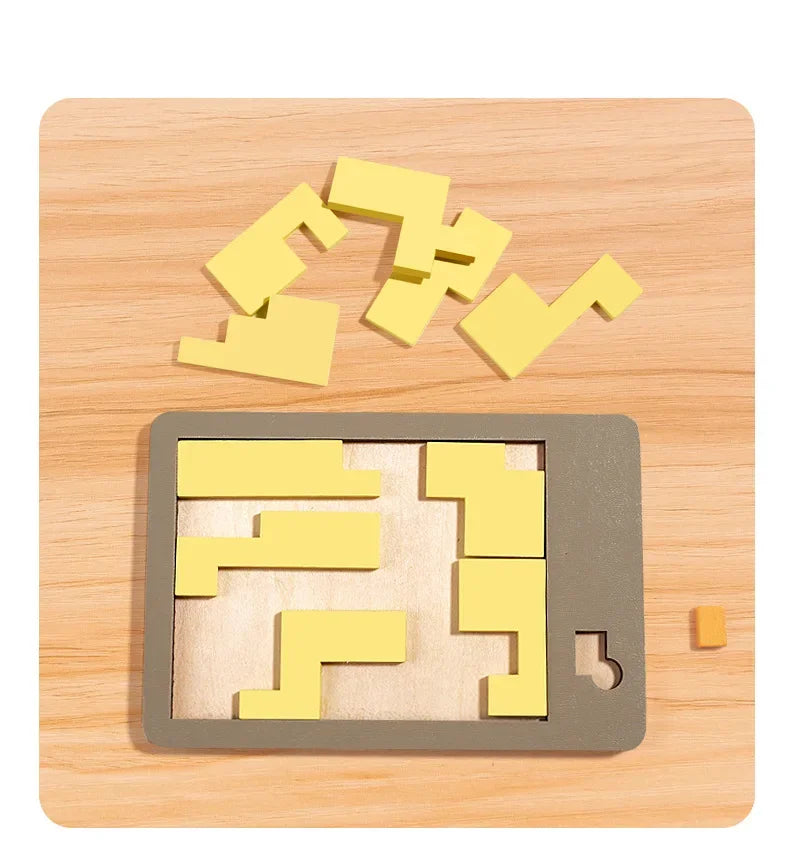 Wooden Geometric Puzzle Board