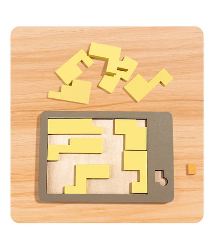 Wooden Geometric Puzzle Board