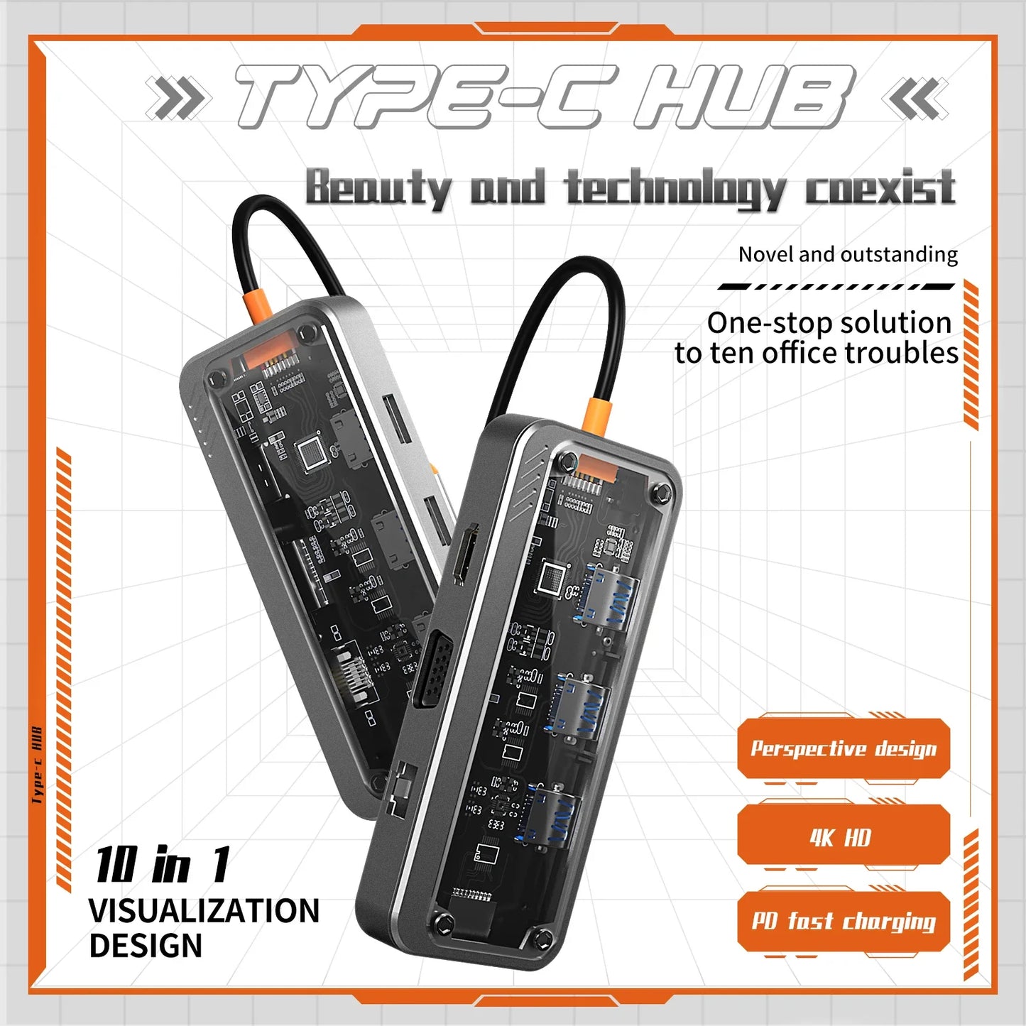 Basix 10-in-1 USB-C Hub Docking Station