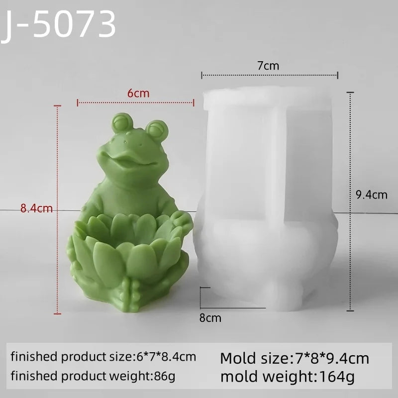 Frog Candle Silicone Mold DIY Gypsum Aromatherapy Candlestick