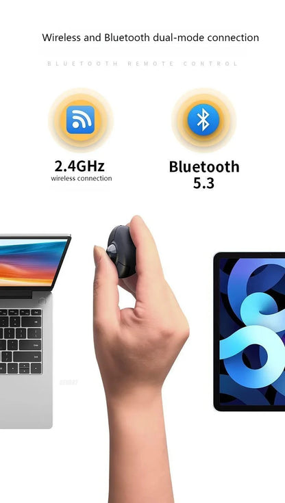Wireless Finger Ring Trackball Mouse with Bluetooth & 2.4GHz
