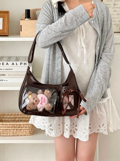 Y2K Transparent Ita Shoulder Bag